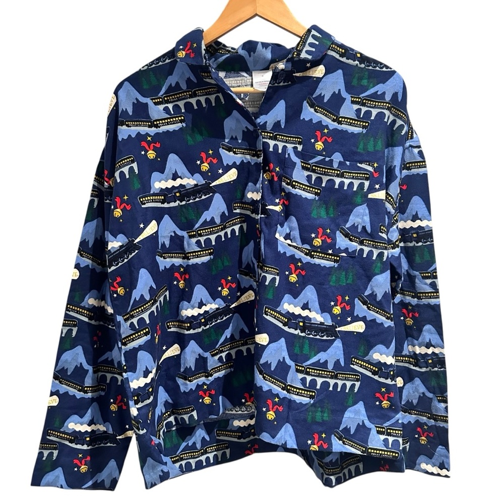 Hanna Andersson The Polar Express 100% Cotton Pajamas Set Size Medium